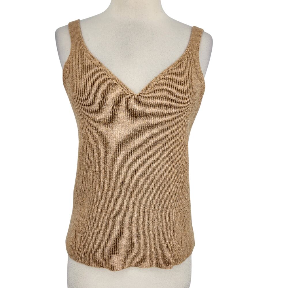 Vintage Old Navy Recycled Cotton Wool Ribbed Knit Sleeveless Tank Top Sweater